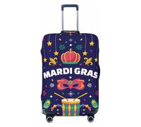 Happy Mardi Gras Travel Luggage Covers - Elasticità Valigie Coperture Protector per bagagli 45-81 cm, Nero , M