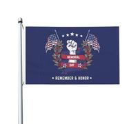 Happy Memorial Day 2024 Remember&Honor Bandiera 9,1 x 1,5 m bifacciale per esterni per eventi celebrativi, feste, feste, decorazioni, striscioni in poliestere, bandiere per cortile
