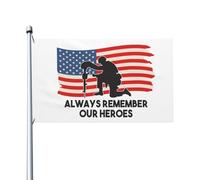 Happy Memorial Day 2024 Remember&Honor Bandiera 9,1 x 1,5 m bifacciale per esterni per eventi celebrativi, feste, feste, decorazioni, striscioni in poliestere, bandiere per cortile