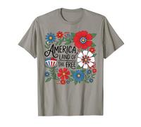 Happy Memorial Day Camicia Groovy Flower Donne Ragazze Maglietta