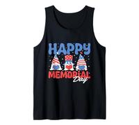 Happy Memorial Day Patriotic Gnomes 4 luglio tema USA Canotta