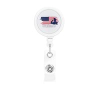 Happy Memorial Day Porta badge retrattile Reel Clip Porta carte d'identità per infermiere Student Office Worker