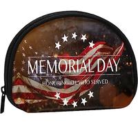 Happy Memorial Day Portamonete Portafoglio Donna E Ragazza Carina Moda Borsa Cambia Pochette Portachiavi Borsa da donna Regalo