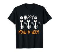 Happy Meow-O-Ween Cat Halloween - Carino spettrale amanti dei gatti Maglietta
