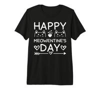 Happy Meowentine's Day for Valentine's Day Cat Lover Maglietta Premium