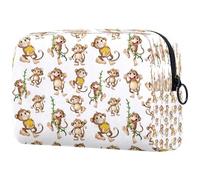 Happy Money - Trousse da donna, con motivo a banana, per articoli da toeletta da viaggio, grande, pratica borsa organizer con cerniera, Multi, 18.5x7.5x13cm/7.3x3x5.1in, Beauty case