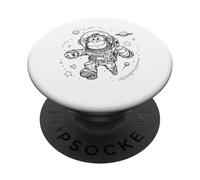 Happy Monkey Astronauta Space Explorer Cosmic Journey PopSockets PopGrip Adesivo