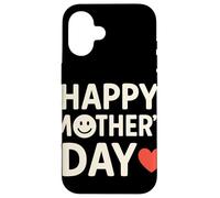 Happy Mother's Day Bold Lettering Con Cuore Celebrazione Custodia per iPhone 16