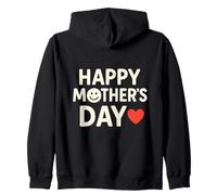 Happy Mother's Day Bold Lettering Con Cuore Celebrazione Felpa con Cappuccio