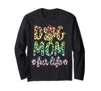 Happy Mother's Day To The Best Dog Mom Thank Animal Print Maglia a Manica