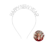 Happy New Year 2025, cerchietto per capelli di Capodanno, capodanno 2025, gioiello per capelli di Capodanno, fiocco di neve in argento