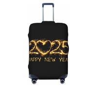 Happy New Year 2025 D Travel Luggage Covers - Elasticità Valigie Coperture Protettive per bagagli 45-81 cm, Nero , S