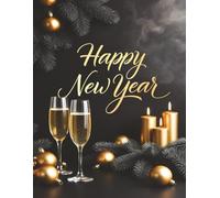 Happy New Year: 2026 Daily Planner & Wellness Journal - 366-Day Undated Life Organizer with Meal Planner, Mood & Fitness Tracker (8.5 x 11)