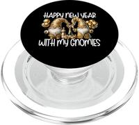 Happy New Year And Hanging With My Gnomies Funny Champagne PopSockets PopGrip per MagSafe