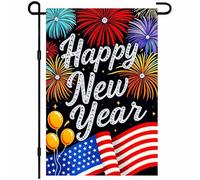 Happy New Year Fireworks Patriotic Celebration Colorful Firework Display Bandiera Vacanza 30X45Cm Striscione Stagionale Colorato Bandiera Da Esterno Per Balcone Dormitorio Soggiorno