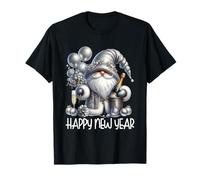 Happy New Year GNOME for Women And Men Funny New Years Party Maglietta