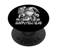 Happy New Year Gnome For Women And Men Funny New Years Party PopSockets PopGrip Adesivo