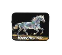 Happy New Year of Horse Custodia per computer portatile Notebook Computer Pouch Tablet Valigetta Borsa da trasporto per lavoro 17 pollici