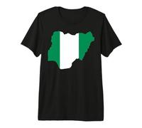 Happy Nigeria Independence Day 1st Ottobre Spirit Map Flag Maglietta Premium