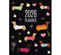 Happy Oak Tree Press Dachshund Planner 2026 (Tascabile)