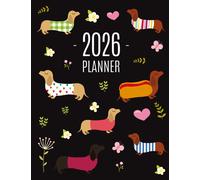 Happy Oak Tree Press Dachshund Planner 2026 (Tascabile)