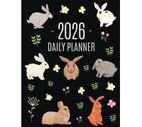 Happy Oak Tree Rabbit Planner 2026: Cute Year Organizer with Bunnie (Tascabile)
