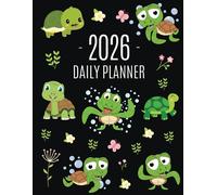Happy Oak Tree Turtle Planner 2026: Cute Tortoise Organizer: Januar (Tascabile)