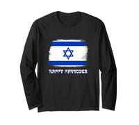 Happy Pasover, Bandiera di Israele, Pessach Maglia a Manica