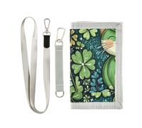 Happy Patrick's Day Sweet trifold slim portafogli per le donne minimalisti robusti portafogli di carte per gli uomini con cordino billetera minimalista para hombre, Felice giorno di Patrizio dolce, 1