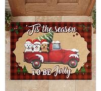 Happy Pawliday - Benvenuti A Casa Nostra - Cani Personalizzati Tappeto Ingresso Casa Antiscivolo Tappeti D'Ingresso Divertenti Tappetino Da Bagno Per Balcone Camera Letto Soggiorno 40X60Cm