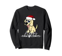 Happy Pawlidays Golden Retriever Christmas Humor Felpa