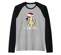 Happy Pawlidays Golden Retriever Christmas Humor Maglia con Maniche Raglan