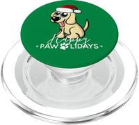 Happy Pawlidays Golden Retriever Christmas Humor PopSockets PopGrip per MagSafe