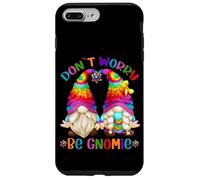 Happy Peace Sign Hippie Gnome Graphic Don`t Worry Be Gnomie Custodia per iPhone 7 Plus/8 Plus