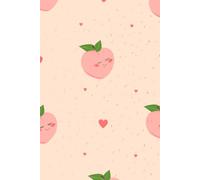 Happy Peach And Hearts Cute Girly 50 Watermark Blank Page Notebook/Journal