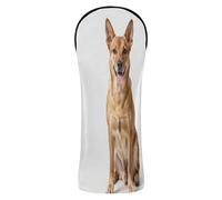 Happy Pembroke Welsh Dog Side View Birthday Golf Covers Premium Leather Headcovers with Number Tags Progettato per adattarsi a tutti i legni e conducenti