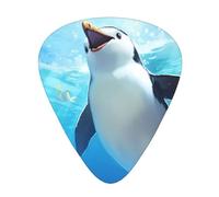 Happy Penguin, 12 plettri per chitarra, spessore 0,46 mm/0,71 mm/0,96 mm, con custodia per chitarra acustica-elettrica, ukulele, basso