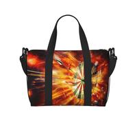 Happy Penguin - Borsa da viaggio unisex, resistente all'acqua, borsa da palestra per fine settimana, grande capacità, tracolla regolabile, Tavola per freccette., Taglia unica