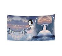 Happy Penguin Printing Holloween Festival, cartello per celebrazioni, facile da appendere con corde, 1 confezione