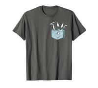 Happy Penguins Splashing out of Pocket - Simpatico Design a Cartoni Animati Maglietta