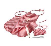 Happy People 47009 - Grembiule da Cucina con Guanto, Cucchiaio di Legno e mattarello