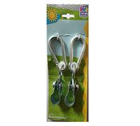 Happy People 73263 Ganci in Metallo con Fascetta stringitubo, Multicolore
