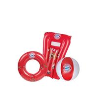 Happy People FC Bayern München - Set da spiaggia, 3 pezzi, colore: Rosso
