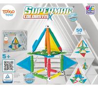 Happy People Supermag Colorstix, Giocattolo Magnetico da Costruzione con mattoncini magnetici, Gioco da Costruzione, Giochi educativi (Supermag Colorstix 50 Pezzi)