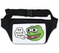 Happy Pepe - Marsupio The Frog Be Nice Man, colore: Bianco