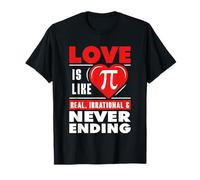 Happy Pi Day Funny Pi Day L'Amore è Come Pi Non finisce mai Maglietta