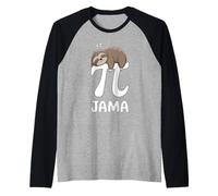 Happy Pi Pajama PI 3.14 PI Number Symbol Sloth Maglia con Maniche Raglan