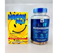 Happy Pills + Complesso Di Funghi Sentiti Al Meglio SAMe D3 Caffeina Leggi