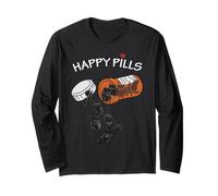 Happy Pills Gatto Nero Maglia a Manica