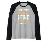 Happy Place All'aperto Campeggio Escursioni Sentieri Camper Uomo Donna Maglia con Maniche Raglan